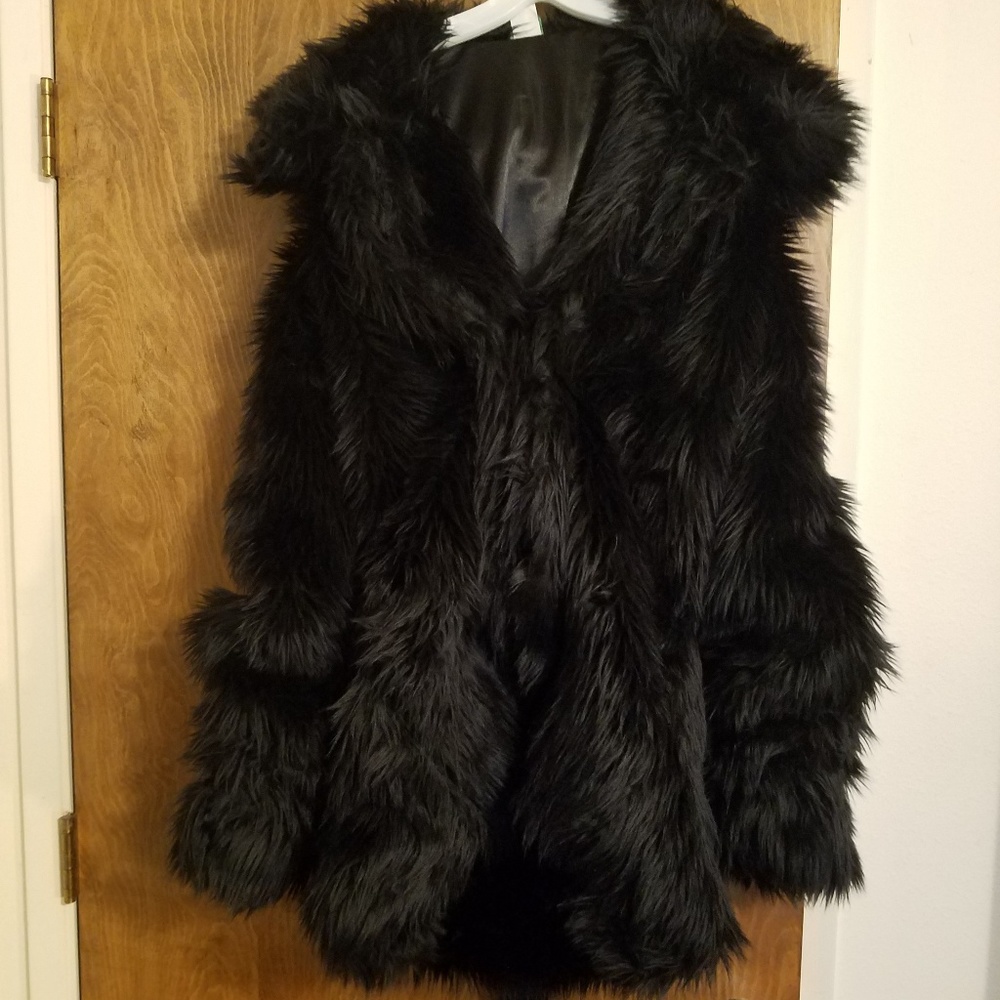 Pinky pickups attempt inc XL faux fur jacket coat